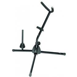 On Stage Stands Alto/Tenor Saxophone Stand with flute peg